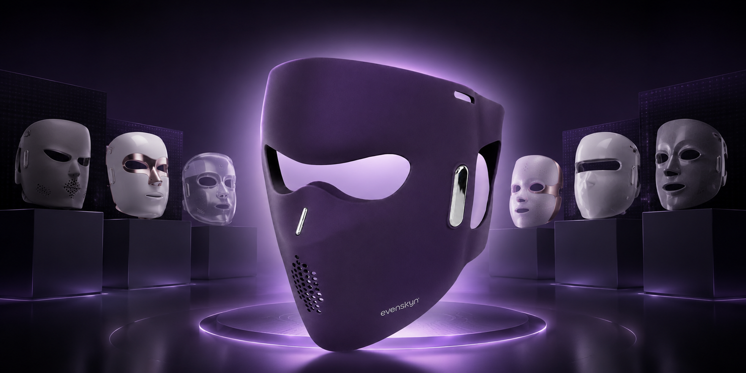 Best LED face masks of 2026 compared side by side, including Omnilux, CurrentBody, Evenskyn Mirage Pro, Dr. Dennis Gross, Qure, JOVS, and other leading red light therapy masks with prices, wavelengths, and FDA-clearance details.
