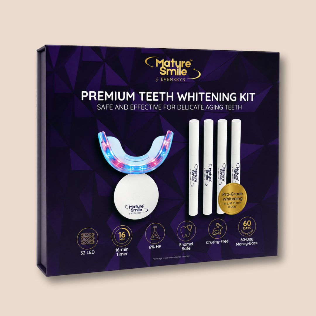 MatureSmile LED teeth whitening kit for sensitive teeth and mature enamel