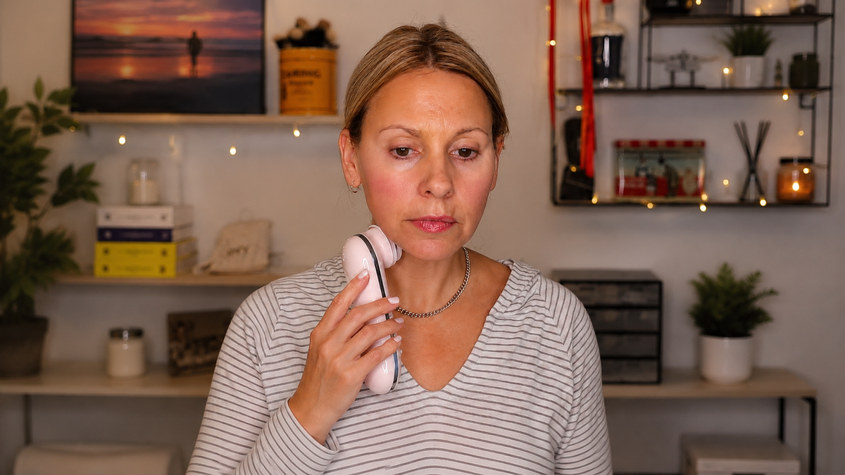 Neck firming anti-aging treatment using evenskyn Lumo to firm up and tighten crepey neck skin Neck firming anti-aging treatment using evenskyn Lumo to firm up and tighten crepey neck skin