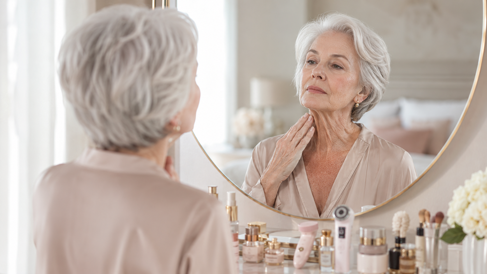 Neck skin firming and tightening made possible through at-home anti-aging treatments Neck skin firming and tightening made possible through at-home anti-aging treatments