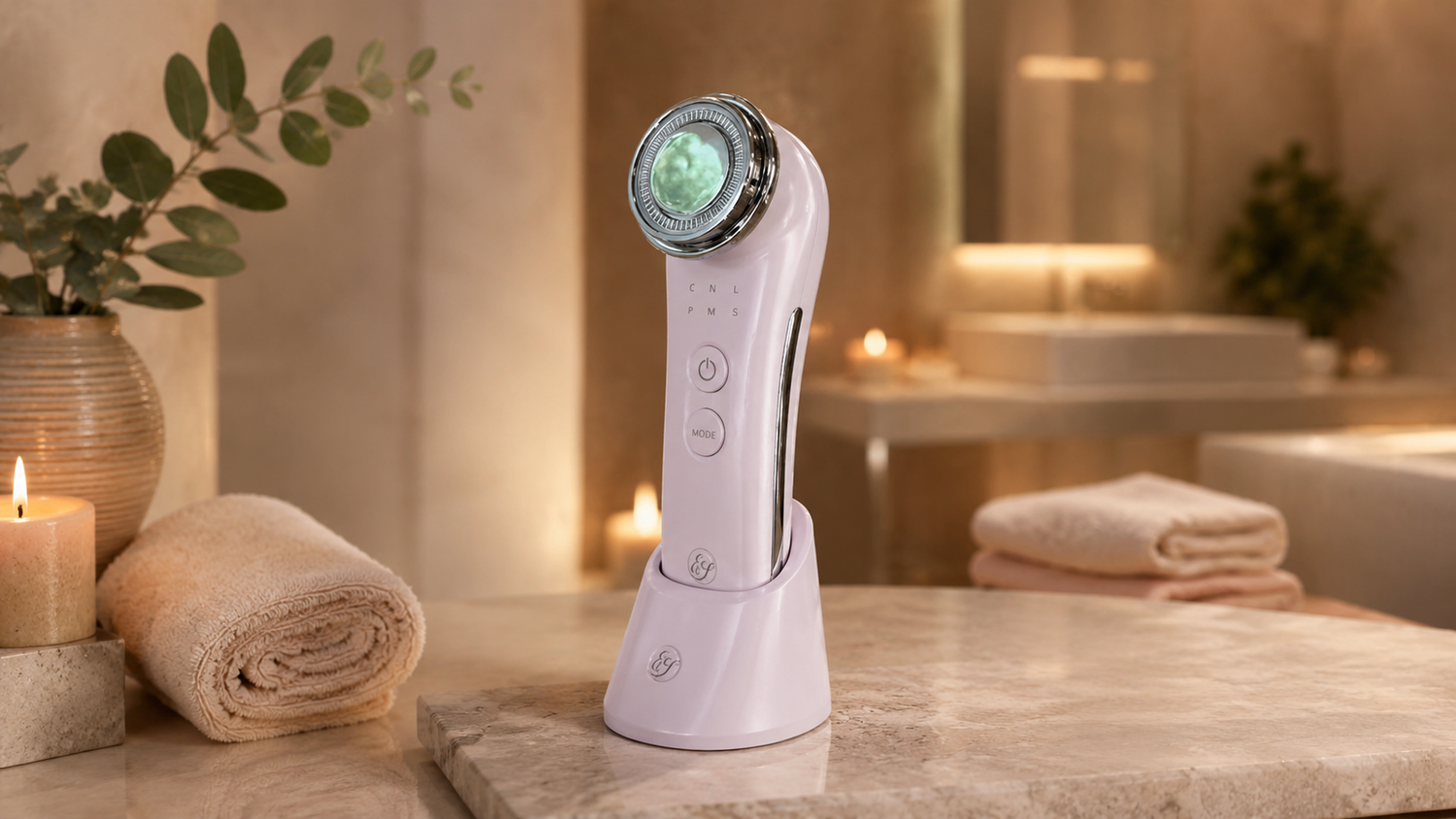 Premium face lifting and skin rejuvenating at home device using ultrasound and microcurrent by evenksyn