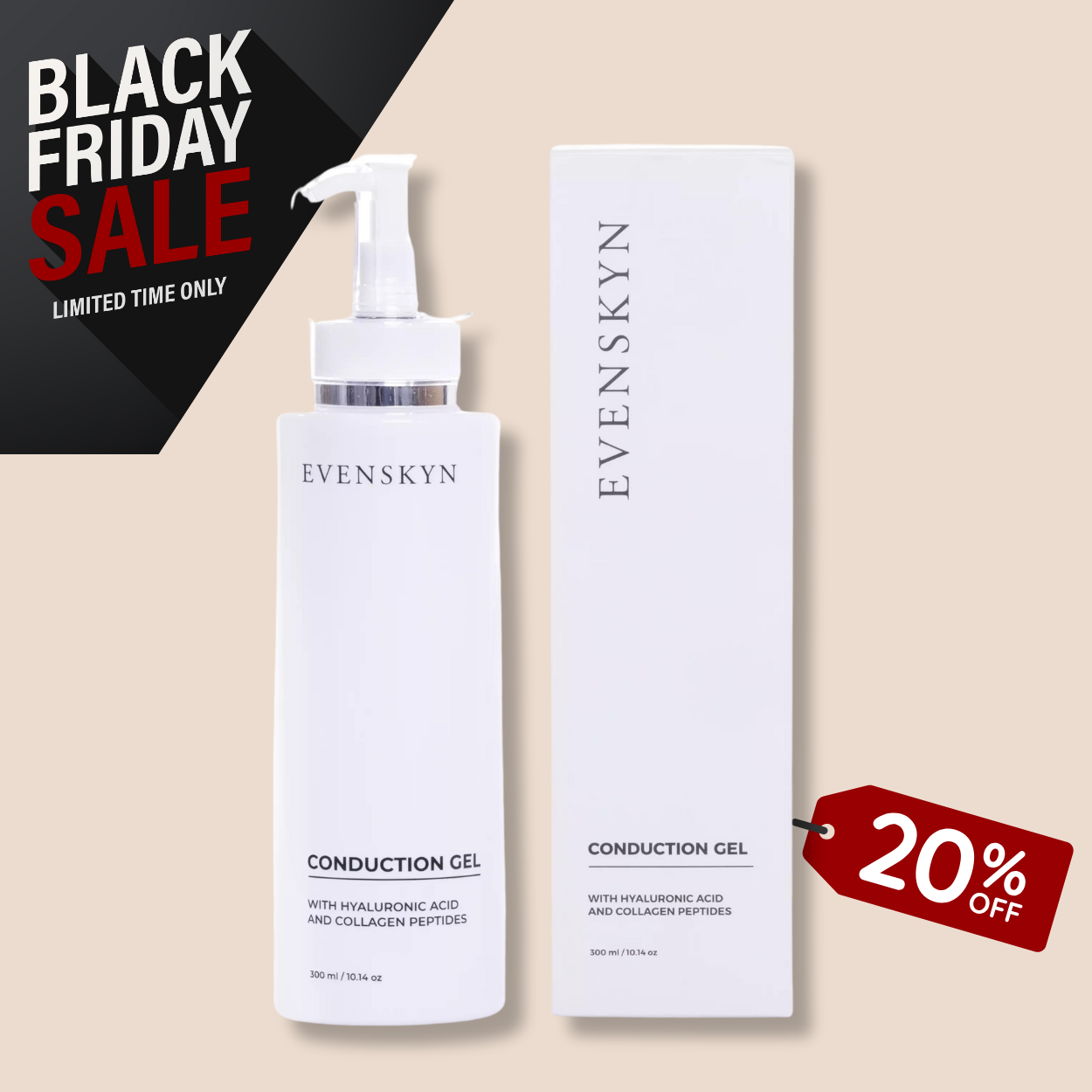 EvenSkyn® Conduction Gel (300ml) — For Radiofrequency (RF), Ultrasound & Microcurrent Devices EvenSkyn® Conduction Gel (300ml) — For Radiofrequency (RF), Ultrasound & Microcurrent Devices