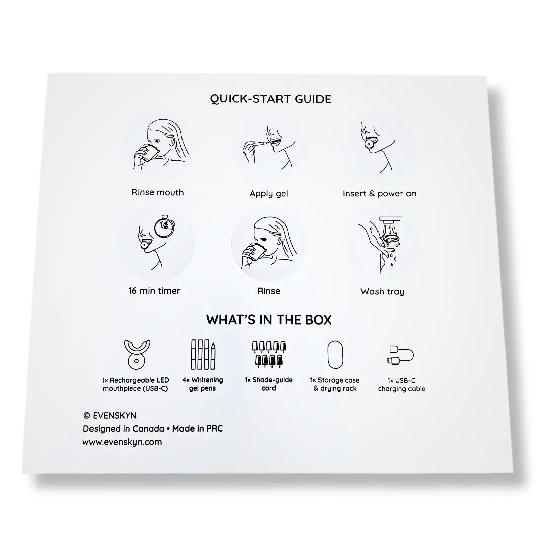 MatureSmile™ LED Teeth Whitening Kit | Enamel-Safe Whitening for Adults 40+ EVENSKYN® MatureSmile™ LED Teeth Whitening Kit | Enamel-Safe Whitening for Adults 40+ EVENSKYN®