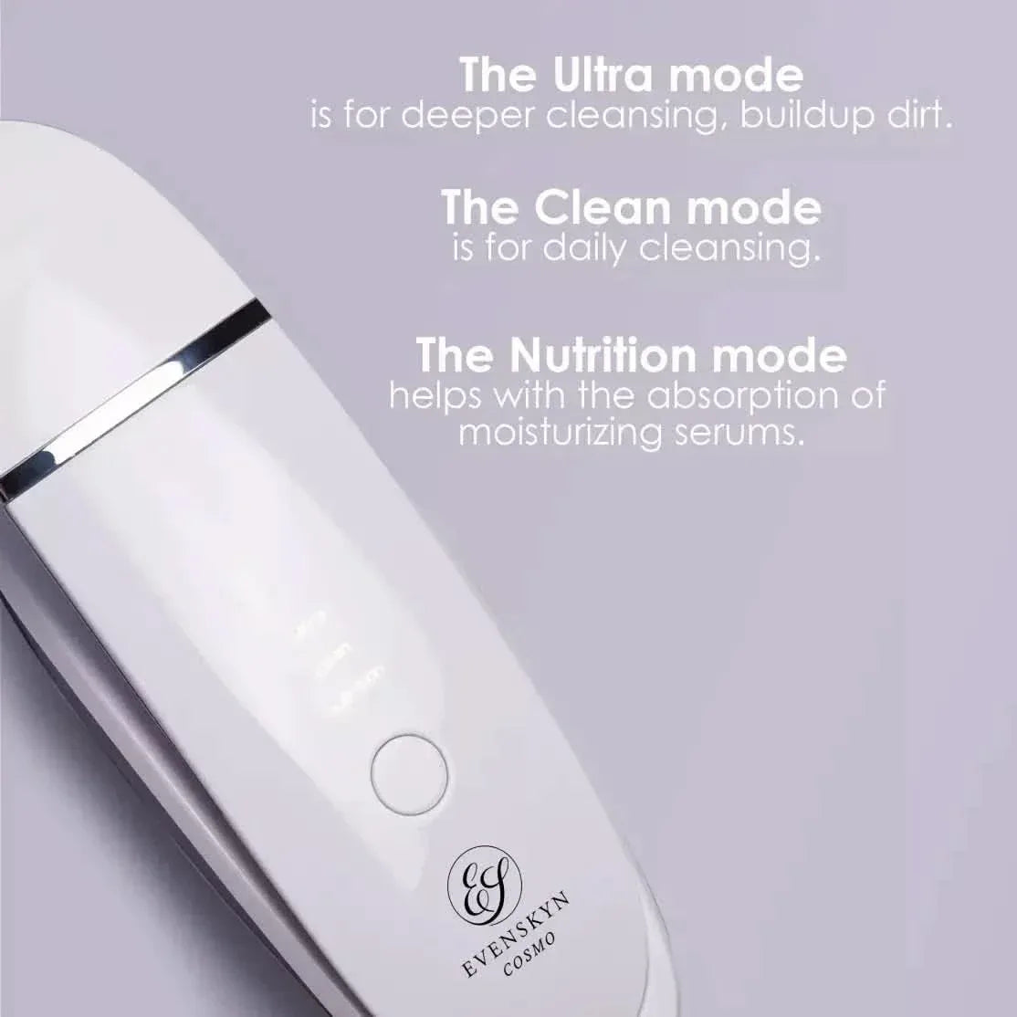 EvenSkyn® Cosmo: Ultrasonic Facial Cleanser & Scrubber - EVENSKYN® EvenSkyn® Cosmo: Ultrasonic Facial Cleanser & Scrubber - EVENSKYN®