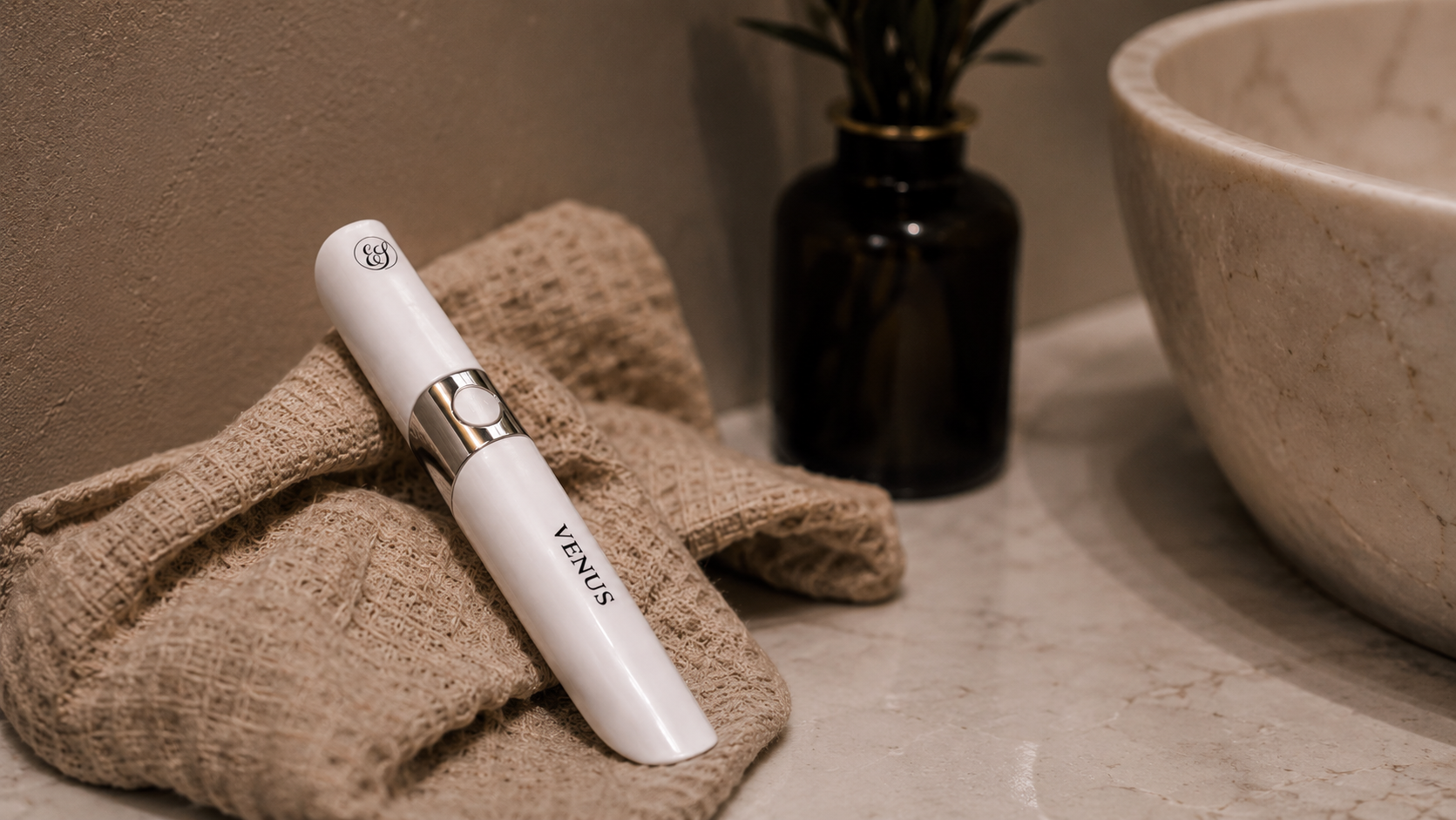 EvenSkyn Venus eye wand used on the eyelid area, non-surgical eye lift