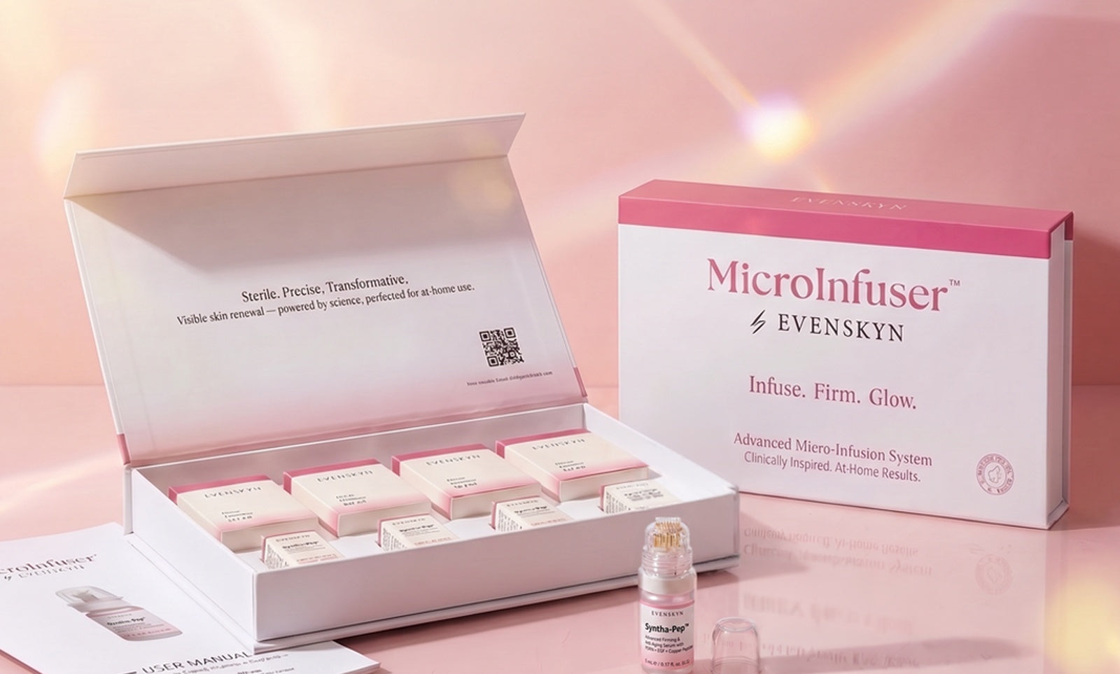 At-home PDRN micro-infusion systems compared: the AMIRO kit alongside the EvenSkyn MicroInfuser