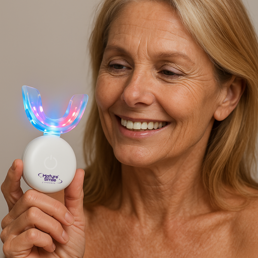MatureSmile™ LED Teeth Whitening Kit | Enamel-Safe Whitening for Adults 40+