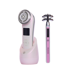 EvenSkyn Lumo⁺ and Phoenix skin tightening and lifting bundle, cut-out product image on a plain background