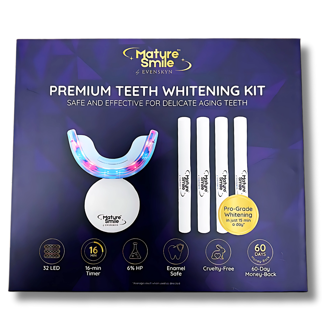 MatureSmile™ Premium LED Teeth Whitening Kit for Sensitive & Mature Smiles