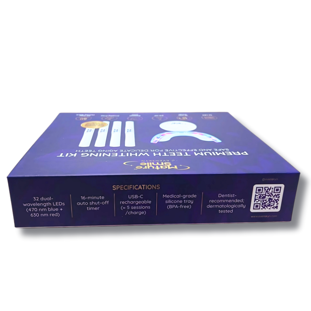 MatureSmile™ Premium LED Teeth Whitening Kit for Sensitive & Mature Smiles